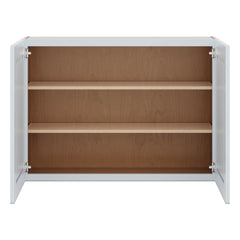 J&K White Shaker S8 Double Door Wall Cabinet - 42" W x 30" H