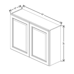 Fabuwood Quest Discovery Frost 42" To 45" W X 30" H X 12" D Double Door Blind Corner Wall Cabinet