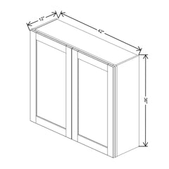 J&K Almond S2 Double Door Wall Cabinet - 42" W x 36" H