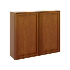 J&K Mocha Glazed K10 Double Door Wall Cabinet - 42" W x 36" H