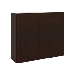 J&K Java Coffee S1 Double Door Wall Cabinet - 42" W x 36" H