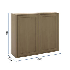 J&K Hazel H8 Double Door Wall Cabinet - 42" W x 36" H