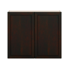 J&K Espresso K8 Double Door Wall Cabinet - 42" W x 36" H