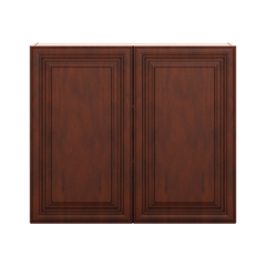 J&K Mahogany J5 Double Door Wall Cabinet - 42" W x 36" H