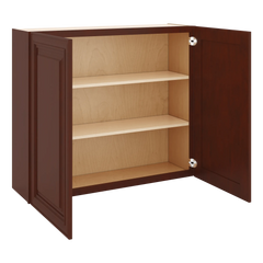J&K Mahogany J5 Double Door Wall Cabinet - 42" W x 36" H