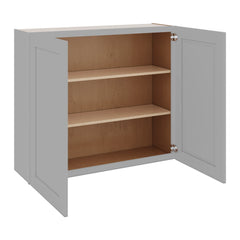 J&K Castle Grey S5 Double Door Wall Cabinet - 42" W x 36" H