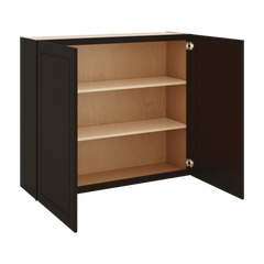 J&K Espresso K8 Double Door Wall Cabinet - 42" W x 36" H