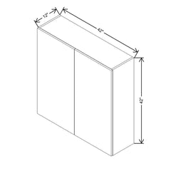 CNC Classic Broadway Cotton 42" W X 42" H Double Door Wall Cabinet