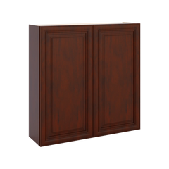 J&K Mahogany J5 Double Door Wall Cabinet - 42" W x 42" H