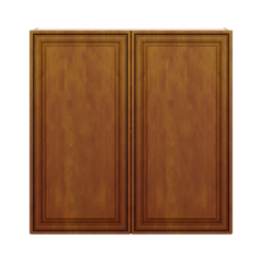 J&K Mocha Glazed K10 Double Door Wall Cabinet - 42" W x 42" H