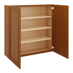 J&K Mocha Glazed K10 Double Door Wall Cabinet - 42" W x 42" H