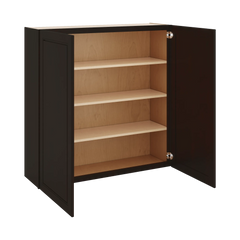 J&K Espresso K8 Double Door Wall Cabinet - 42" W x 42" H