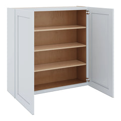 J&K White Shaker S8 Double Door Wall Cabinet - 42" W x 42" H