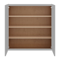 J&K Castle Grey S5 Double Door Wall Cabinet - 42" W x 42" H
