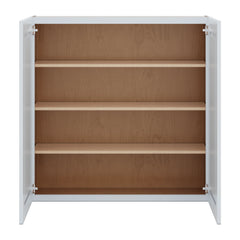 J&K White Shaker S8 Double Door Wall Cabinet - 42" W x 42" H