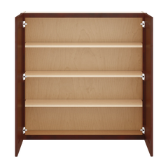 J&K Mahogany J5 Double Door Wall Cabinet - 42" W x 42" H