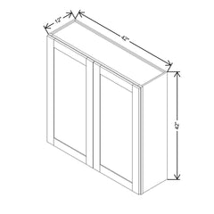 Modernform Cabinet Onyx Black Shaker 42" W X 42" H X 12" D Double Door Wall Cabinet