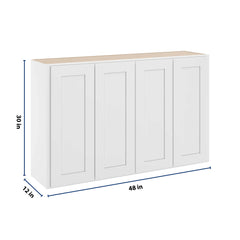 CNC Luxor 5-Piece White 48" W X 30" H Double Door Wall Cabinet