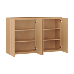 Wall Kitchen Cabinet W4830 Shaker Toffee LessCare 48 in. width 30 in. height 12 in. depth