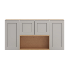 CNC Luxor 5-Piece Misty Grey 60" W X 30" H Open Wall Cabinet