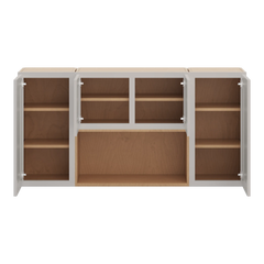 CNC Luxor 5-Piece Misty Grey 60" W X 30" H Open Wall Cabinet