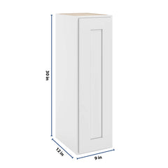 CNC Luxor 5-Piece White 9" W X 30" H Single Door Wall Cabinet