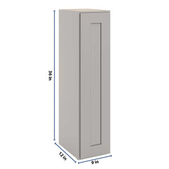 CNC Luxor 5-Piece Misty Grey 09" W X 36" H Single Door Wall Cabinet