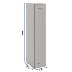 CNC Luxor 5-Piece Misty Grey 09" W X 42" H Single Door Wall Cabinet