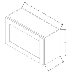 Fabuwood Allure Galaxy Mocha 30"W X 18"H Wall Appliance Center