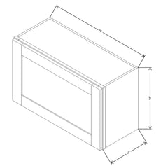 Fabuwood Allure Luna Timber 30"W X 18"H Wall Appliance Center
