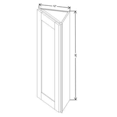 Fabuwood Allure Echo Graphite Black 12" W X 36" H X 12" D Wall End Cabinet