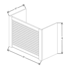Fabuwood Quest Metro Frost 24"W x 18"H Wall Appliance Garage
