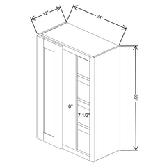 Fabuwood Allure Galaxy Mocha Blind Corner Reversible Wall 24"W x 36"H