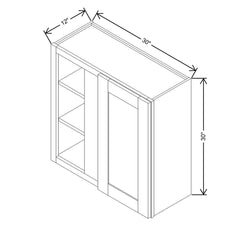 Modernform Cabinet Onyx Black Shaker 30" W X 30" H X 12" D Single Door Blind Corner Wall Cabinet