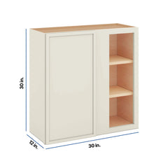 Modernform Cabinet Slim Dove White 30" W X 30" H X 12" D Single Door Blind Corner Wall Cabinet
