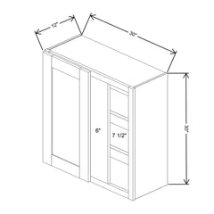 Fabuwood Quest Metro Frost Blind Corner Reversible Wall 30"W x 30"H Shaker Cabinet