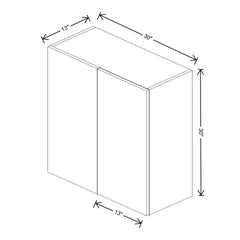 Fabuwood Ovela Catalina Ice Cream 1 30" W X 30" H X 13" D Single Door Blind Corner Wall Cabinet