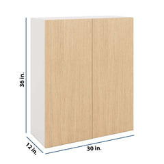 Modernform Cabinet Natural Oak 30" W X 36" H X 12" D Single Door Blind Corner Wall Cabinet