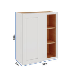 Modernform Cabinet White Shaker 30" W X 36" H X 12" D Single Door Blind Corner Wall Cabinet