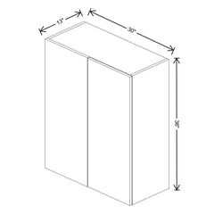 Fabuwood Ovela Catalina Bianco Matte 30" W X 36" H X 13" D Single Door Blind Corner Wall Cabinet