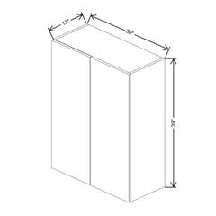 Fabuwood Ovela Catalina Bianco Matte 30" W X 39" H X 13" D Single Door Blind Corner Wall Cabinet