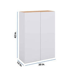 Modernform Cabinet Matte White 30" W X 42" H X 12" D Single Door Blind Corner Wall Cabinet