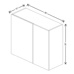 Fabuwood Ovela Catalina Bianco Matte 36" W X 30" H X 13" D Single Door Blind Corner Wall Cabinet