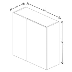 Fabuwood Ovela Catalina Como Ash 1 36" W X 36" H X 13" D Single Door Blind Corner Wall Cabinet