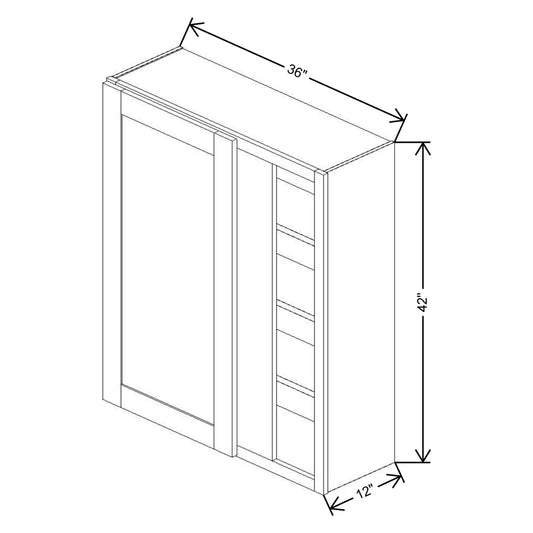 Fabuwood Quest Metro Frost 36"W X 42"H Single Door Blind Wall
