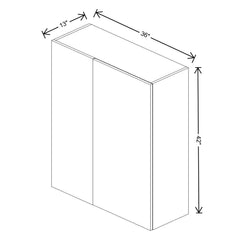 Fabuwood Ovela Catalina Ida 2 36" W X 42" H X 13" D Single Door Blind Corner Wall Cabinet