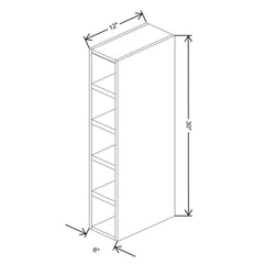 Fabuwood Illume Tuscany Como Ash 2 06" W X 30" H X 12" D Wall Wine Cube