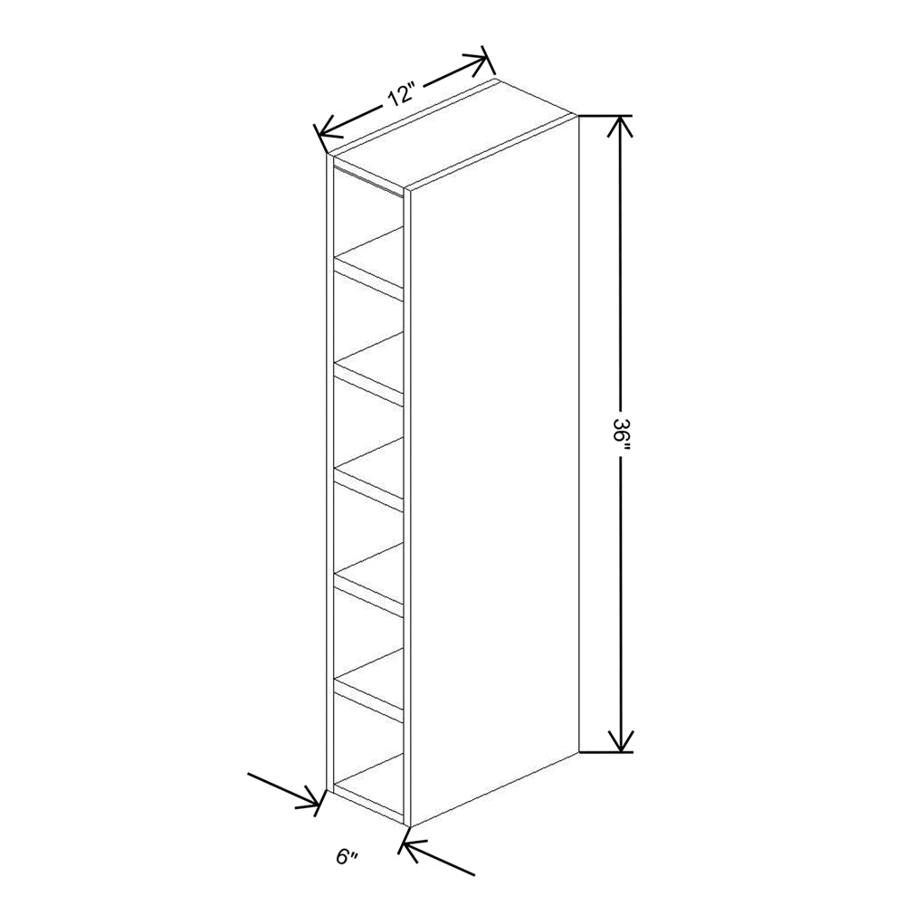 Fabuwood Illume Tuscany Como Ash 2 06" W X 36" H X 12" D Wall Wine Cube
