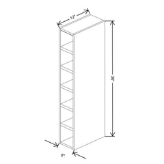 Fabuwood Ovela Catalina Frappe 1 06" W X 36" H X 12" D Wall Wine Cube
