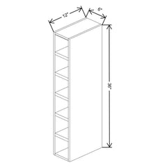 Fabuwood Allure Galaxy Desert Oak 06" W X 36" H X 12" D Wall Wine Cube